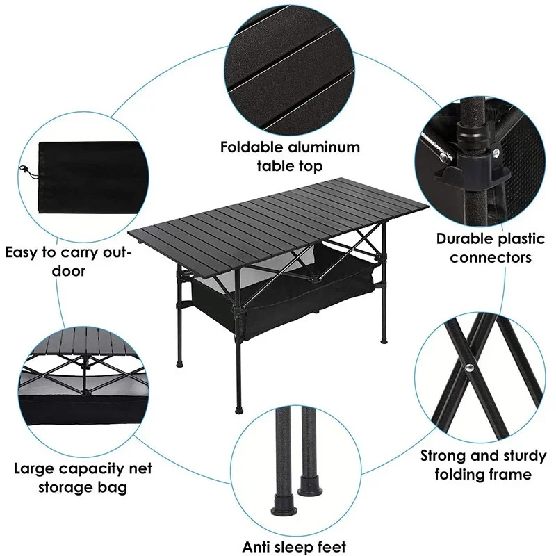 Outdoor Folding Tables Chairs Barbecue Camping Table Stall Folding Square Table Chicken Rolls Table Picnic Portable Table Chair