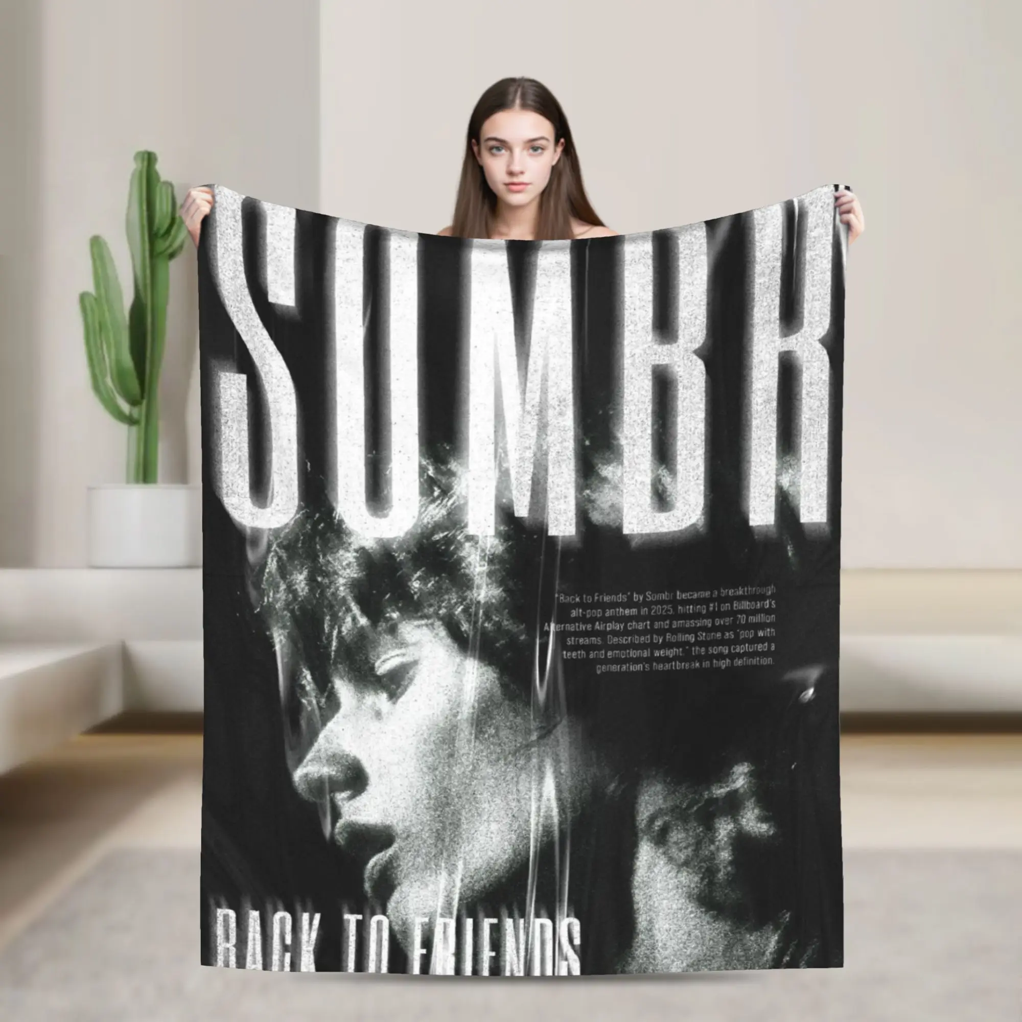 

Warm Soft Blanket Travel Sombr Music Throw Blanket Flannel Bedspread For Couch Bed Fashion Sofa Bed Cover