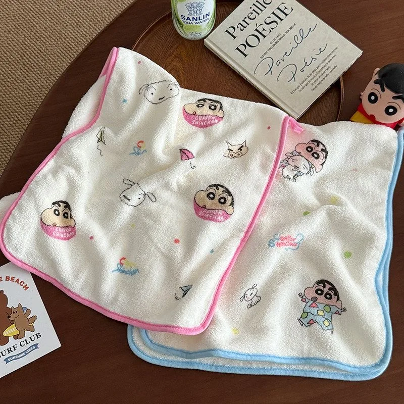 New Crayon Shin-chan Towel Anime Figures Cartoon Water Absorbent Quick-Dry Pochi Hand Towel ACG Goods Home Textile 2026 Gift