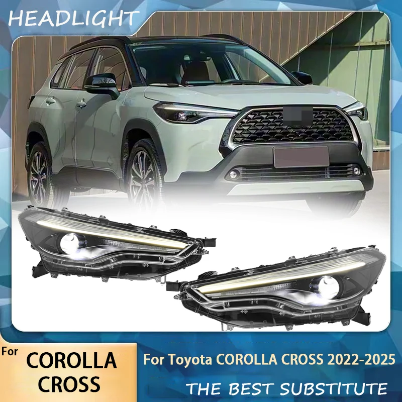 Car Lights For Toyota COROLLA CROSS 2022-2025 headlight assembly Frontlander modification high-end LED laser lens