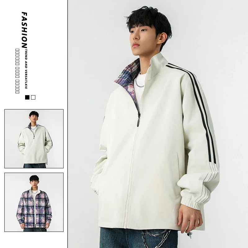 

Casual Faionable Men's Long Sve Jaet 2025 Spring Autumn New Loose Comfortable Sli Outerwear Polyester Nylon Cos...