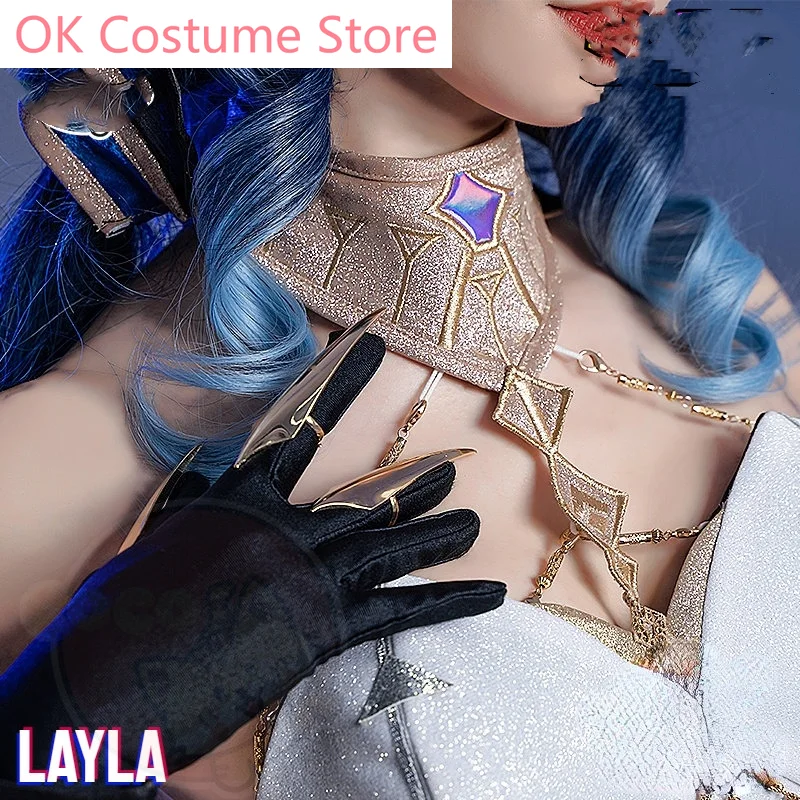 Genshin Impact Layla Cosplay Costume Cos Game Anime Party Uniform Hallowen Play Role Clothing New Full Set Dress