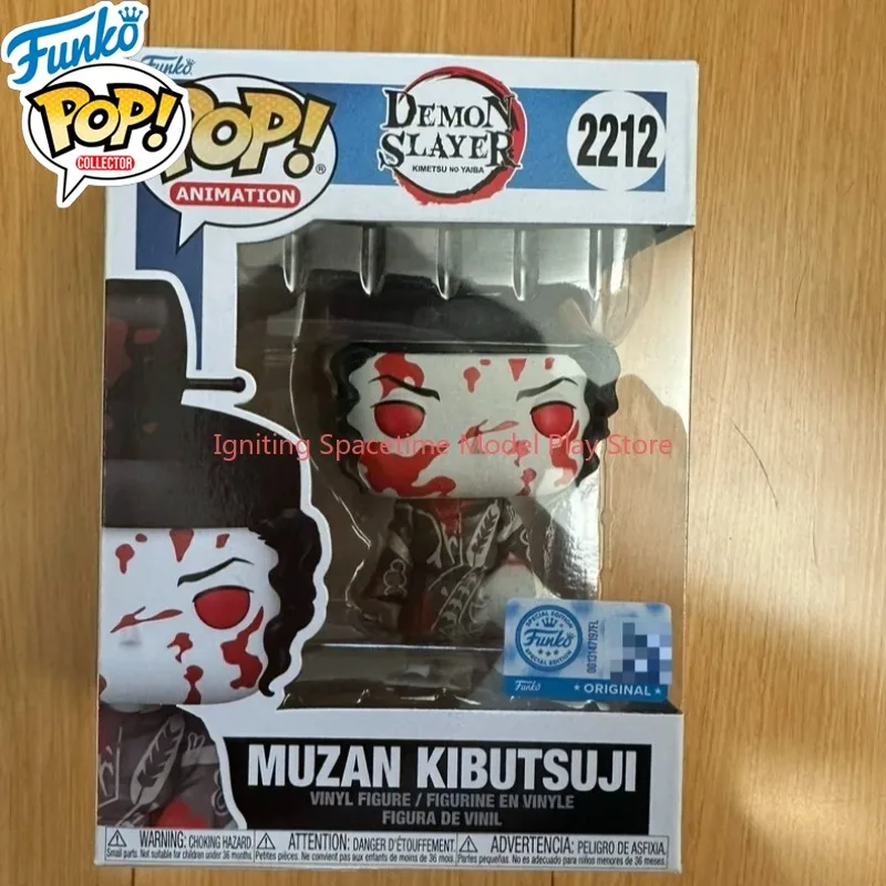 Funko Pop Demon Slayer Muzan Kibutsuji # Figura de Vinilo 2212 Original de Kimetsu No Yaiba, Tanjiro Kamado con Cuervo # Modelo de acción 2213 para regalo