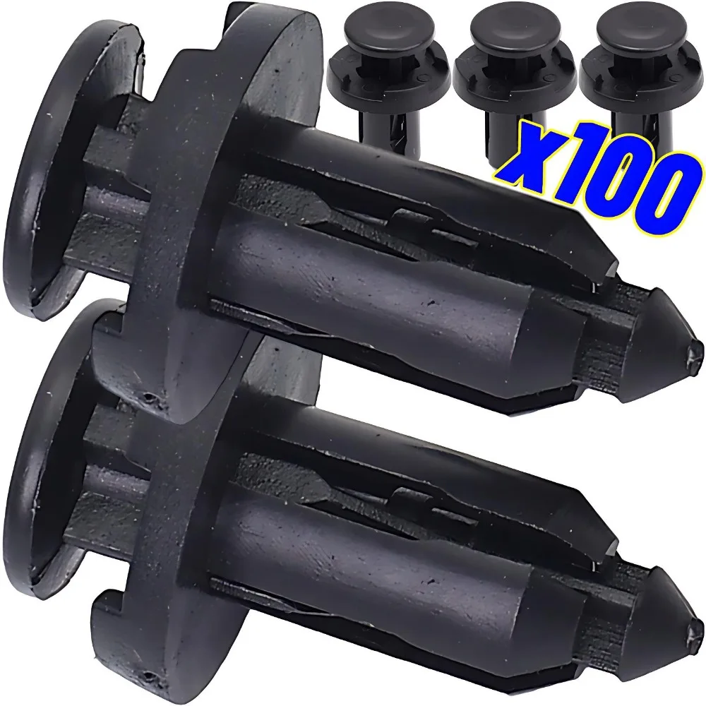 100/10pcs Universal 9mm Hole Bumper Fastener Expansion Screw Plastic Retainer Clip Car Motorcycle Fairing Trim Panel Fix Rivet