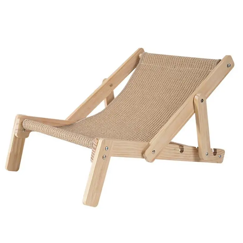 

Cat Chair Bed Removable Sisal Pad Puppy Sleeping Nest House Elevated Bed Adjustable Pet Lounger Hammock Chair Pet Accessory