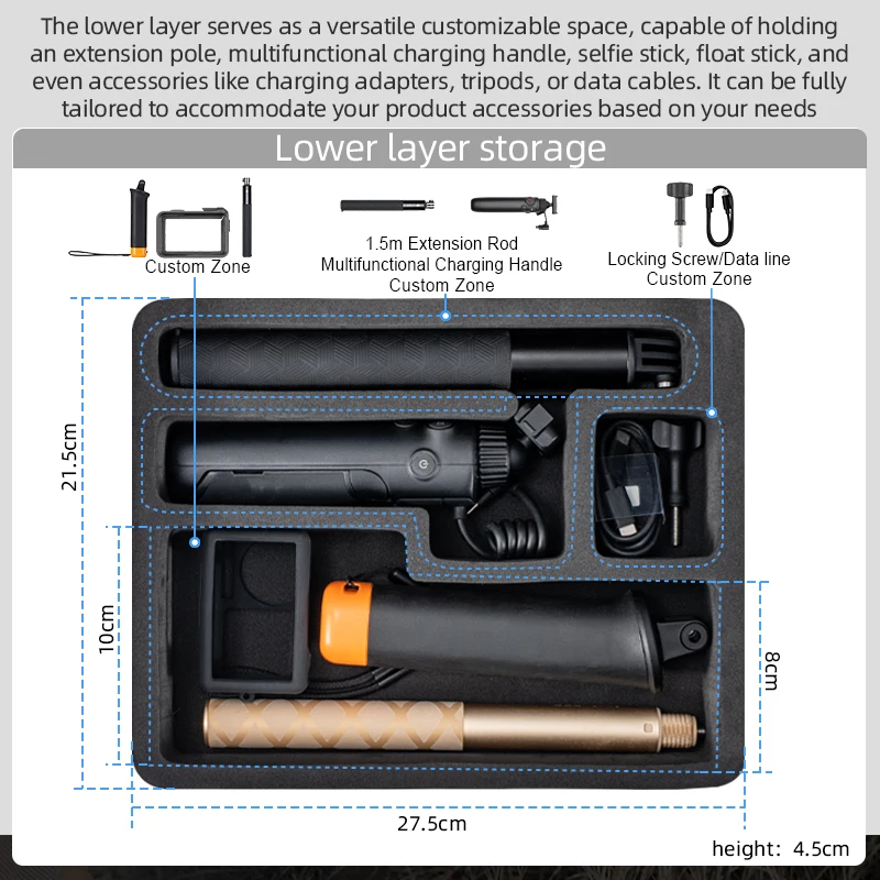 STARTRC PHOTO Doppelschichtige wasserdichte Hartschalen-Tragetasche für DJI Osmo Action 6/5 Pro/4/3 Zubehör Reise-Tragetasche Schutzhülle – Detail 4