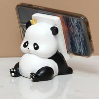 Cute Panda Phone Holder Panda Phone Holder Ornament Resin Craft Desktop Mobile Cellphone Mount Stand Shape Decoration Birthday