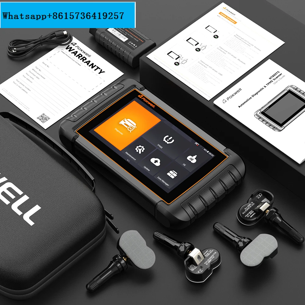 Foxwell NT809TS OBD2 BluetoothAutomotive Scanner TPMS Programmring Bi-Directional Test All System 30+ Reset Car Diagnostic Tools