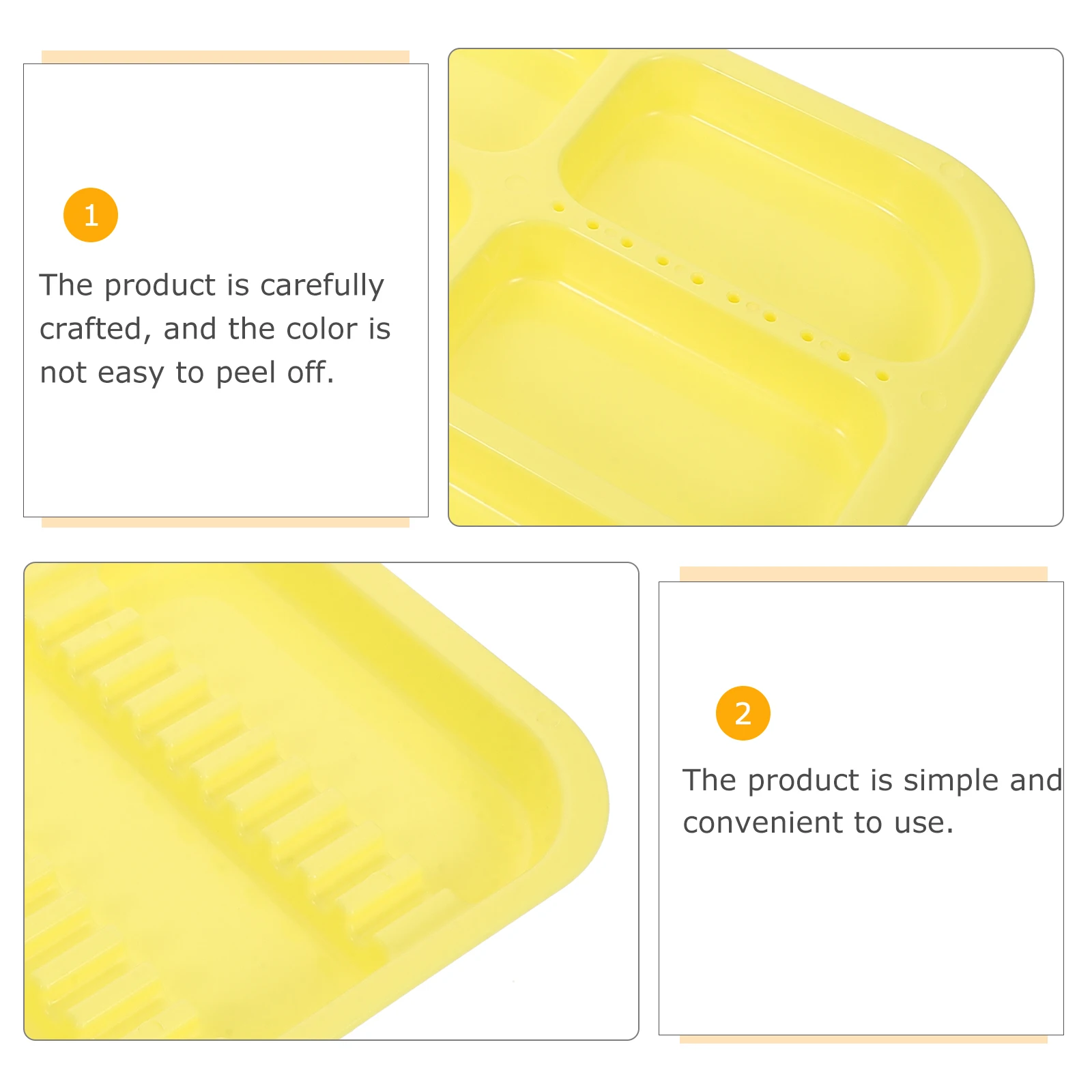 

2pcs Portable Instrument Tray Plastic Divided Trays For Dental Tools Storage Pp Material Colorful Tray Laboratory Use