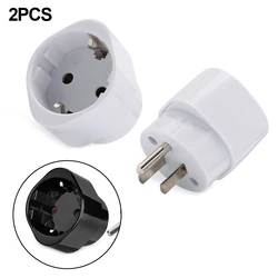 2pcs EU Socket Adapter Travel Converter US To EU Plug Euro Plug Converter Electrical Adapter Socket Outlet Power Charger