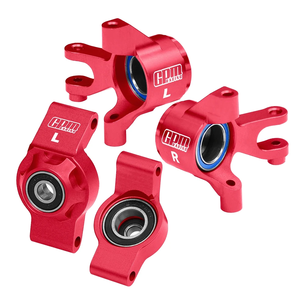 Bloques de dirección delanteros de aleación de Metal GPM 7075 + bujes traseros 10752 + 10736 para TRAXXAS Mini Maxx Monster Truck 107154 -1 Coches RC