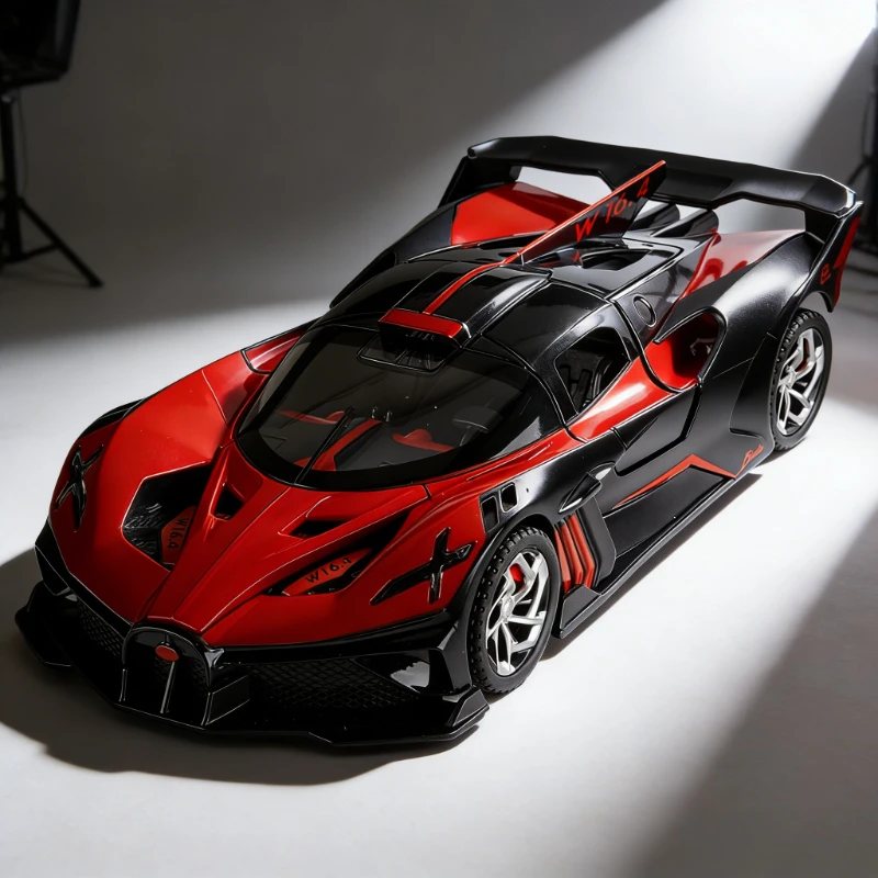 

Модель спортивного автомобиля Bolide из сплава 1:32 со звуком и светом, креативное украшение, детская игрушка, подарок