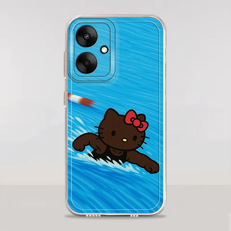 حافظة لهاتف Xiaomi Poco X4 M3 X3 Pro X5 X4 GT X3 NFC Clear Soft Sanrio Hello Kitty