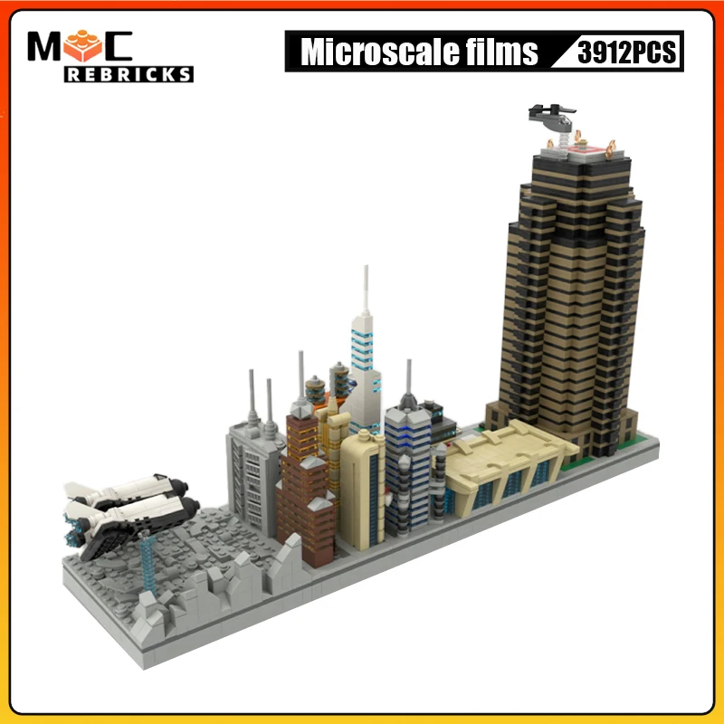 

MOC Famous Movie Urban Street View Microscale films Architecture Creative Building Blocks Model DIY Technology Bricks Toys Gifts