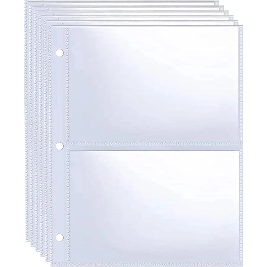 

40 упаковок, 160 карманов, рукава для фотокарт 3,5x5 для A5 Mini, 3 кольца, ультрапрозрачные рукава для фотографий, двусторонние, 2 кармана, фотостраницы