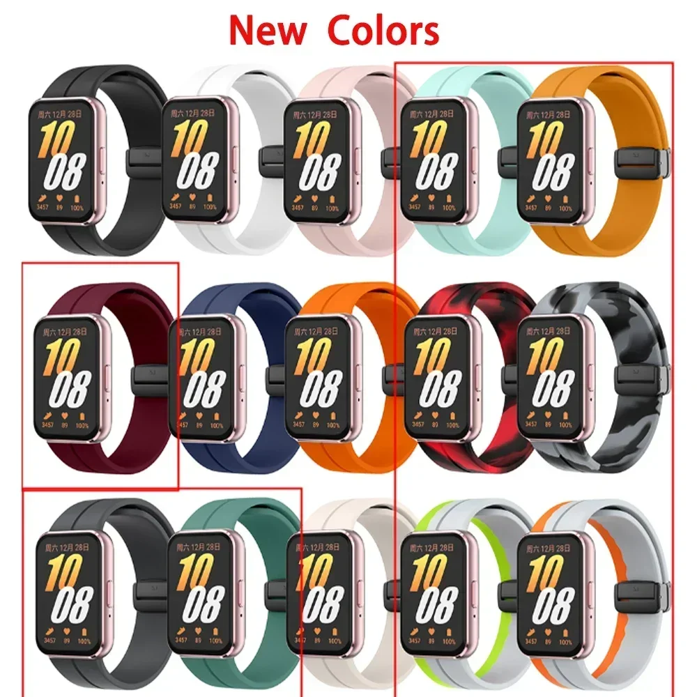 Silicone Strap For Samsung Galaxy Fit 3 Magnetic Buckle Sports Wristband Samsung Galaxy Fit3 No Gaps Bracelet Band Accessories image 3