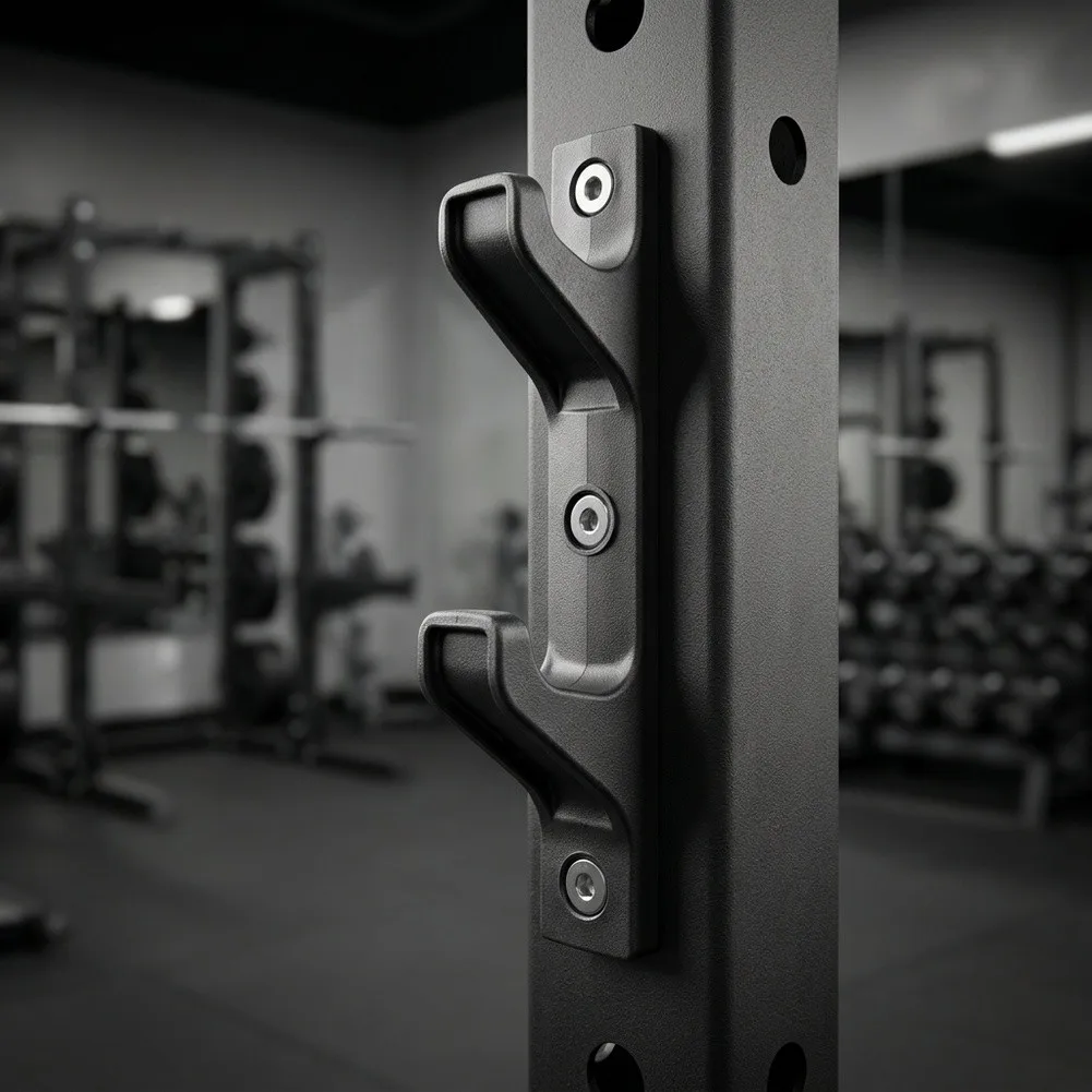 For Storage Bay For Gym Equipment Bar Storage Hook For Between Sets Storage Plastic Body Construction Two Hook Levels