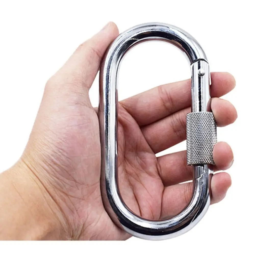 25KN Professional Safety Carabiner Alloy Steel Multicolors D Shape Key Hooks Climbing Security Lock