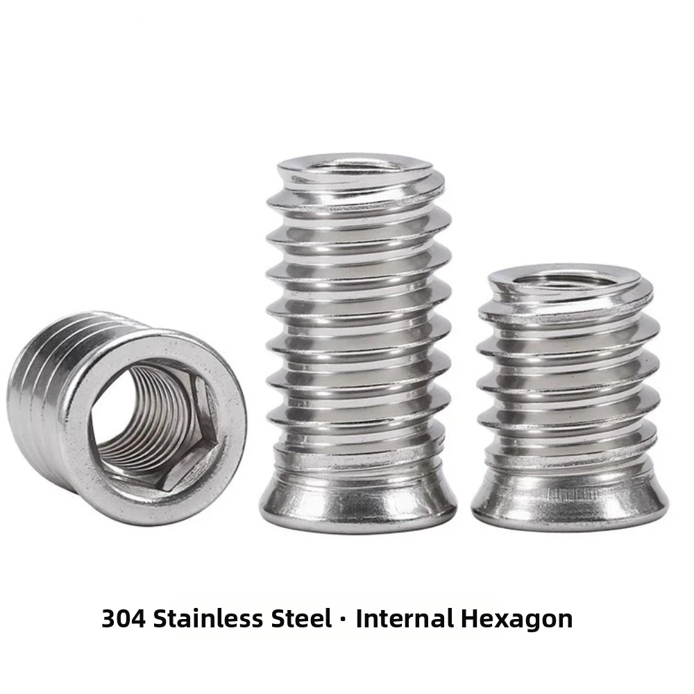 Stainless Steel Insert Nuts M3 M4 M5 M6 M8 Tapered Design Hex Socket Insert Nuts Hex Socket Drive Threaded Insert Nuts