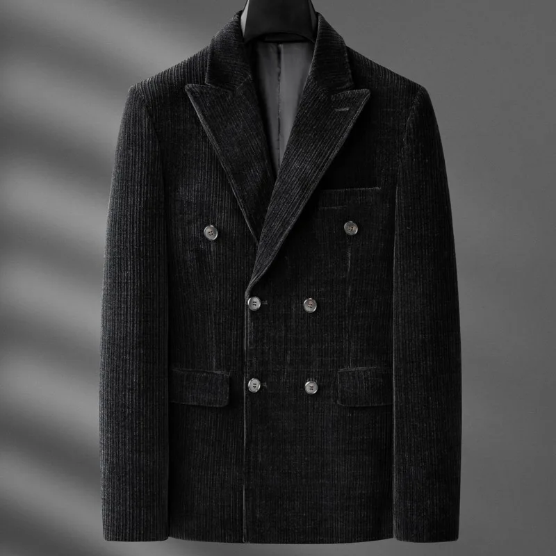 

Autumn and Winter New Business Fashion Suit Men's Thickened Trendy Retro Leisure Versatile Small Suit Slimming Suit Coat