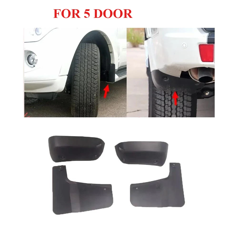 4 Pcs 5 Doors Mudguard for Pajero V90 7654A005 2007-2020 Front and Rear Wheel Dirty Splash Guard for Montero Not for 3 Door