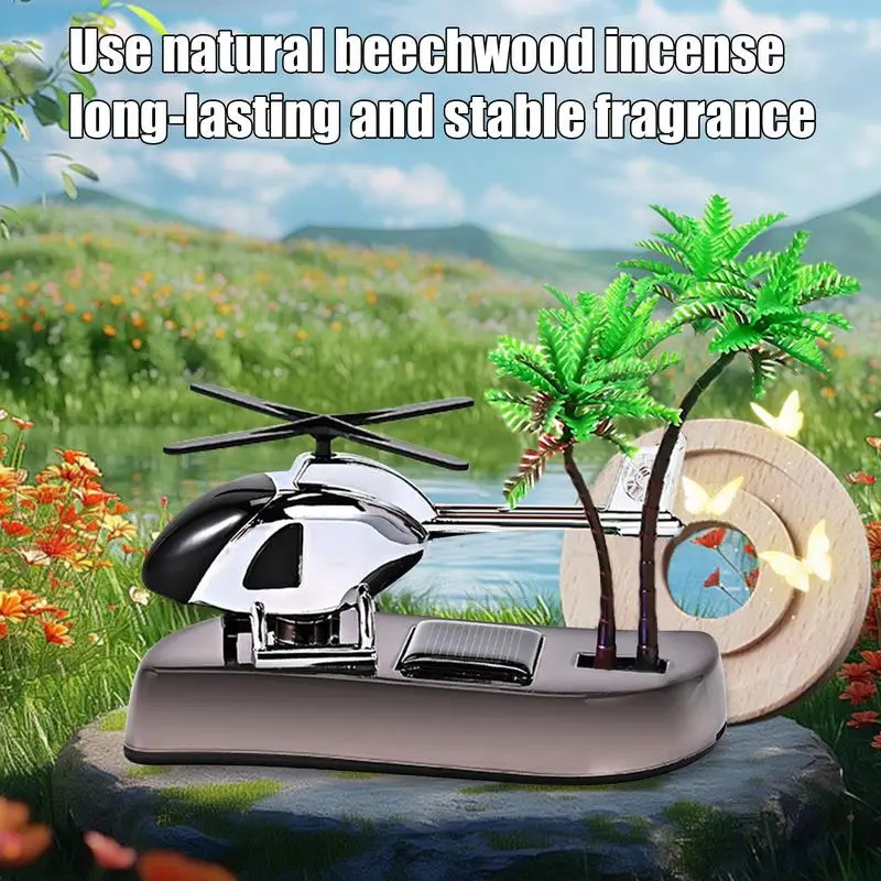 Automotive Air Fresheners Helicopter Styling Air Freshener Solar Powered Dashboard Ornaments For Birthday Easter Christmas