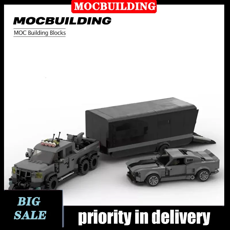 MOC super sports car champion Raptor 6x6 Shelby GT500 vehicle model DIY assembly toy building block children's gift