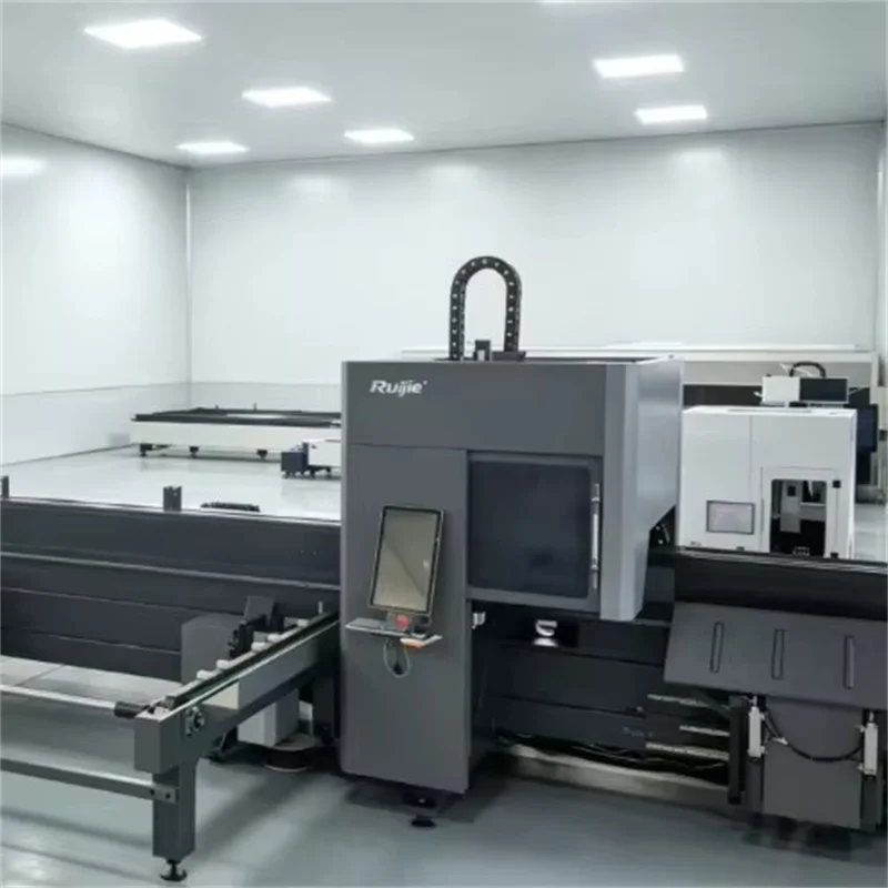 Zero Waste CNC Fiber Laser Tube Cutter 3 kw  Double  Chuck