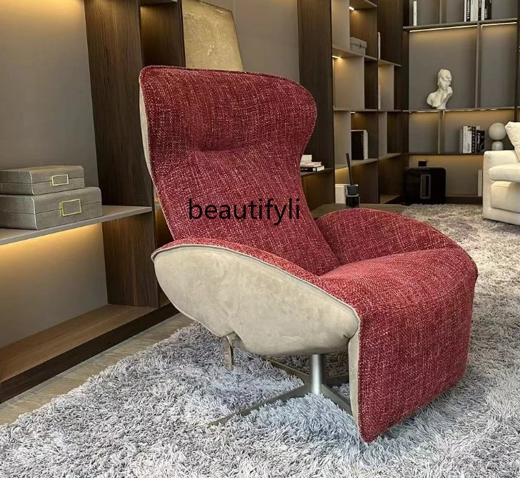 Italian minimalist gravity lounge chair lunch break, home office function, living room sofa, recliner, rotating chair