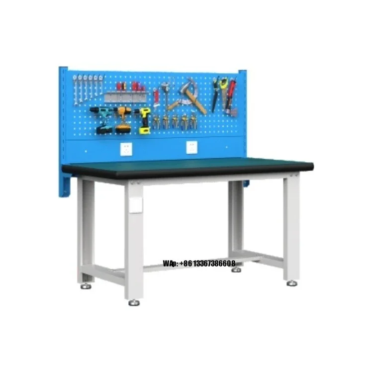 Heavy-Duty Industrial Safety Workbench Worktable with 4 Drawers Lighting Safety Workbench for Car Wash Workshop Garage Warehouse