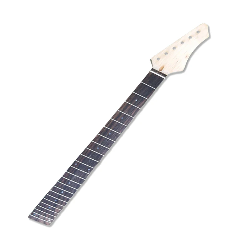 Maple Electric Guitar Neck New 24 Fret Rosewood Fretboard 25.5 Inch Dot Inlay Bolt on Heel Unfinished Replacement Neck