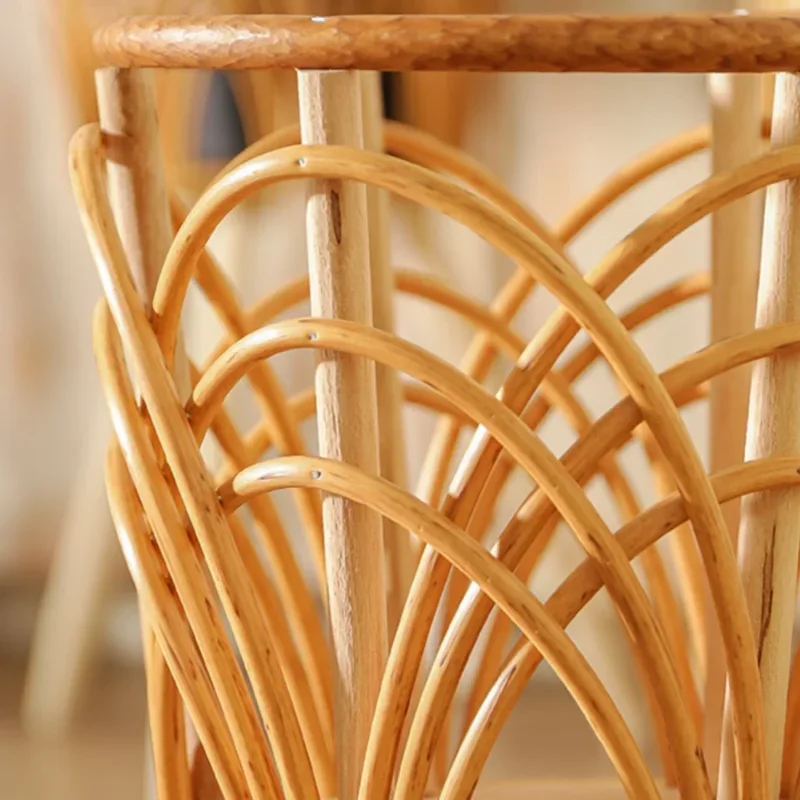 Suporte de planta de rattan de pouso alto estilo nórdico oco suporte de flores elegante decoração para casa prateleira varanda decoração venda quente