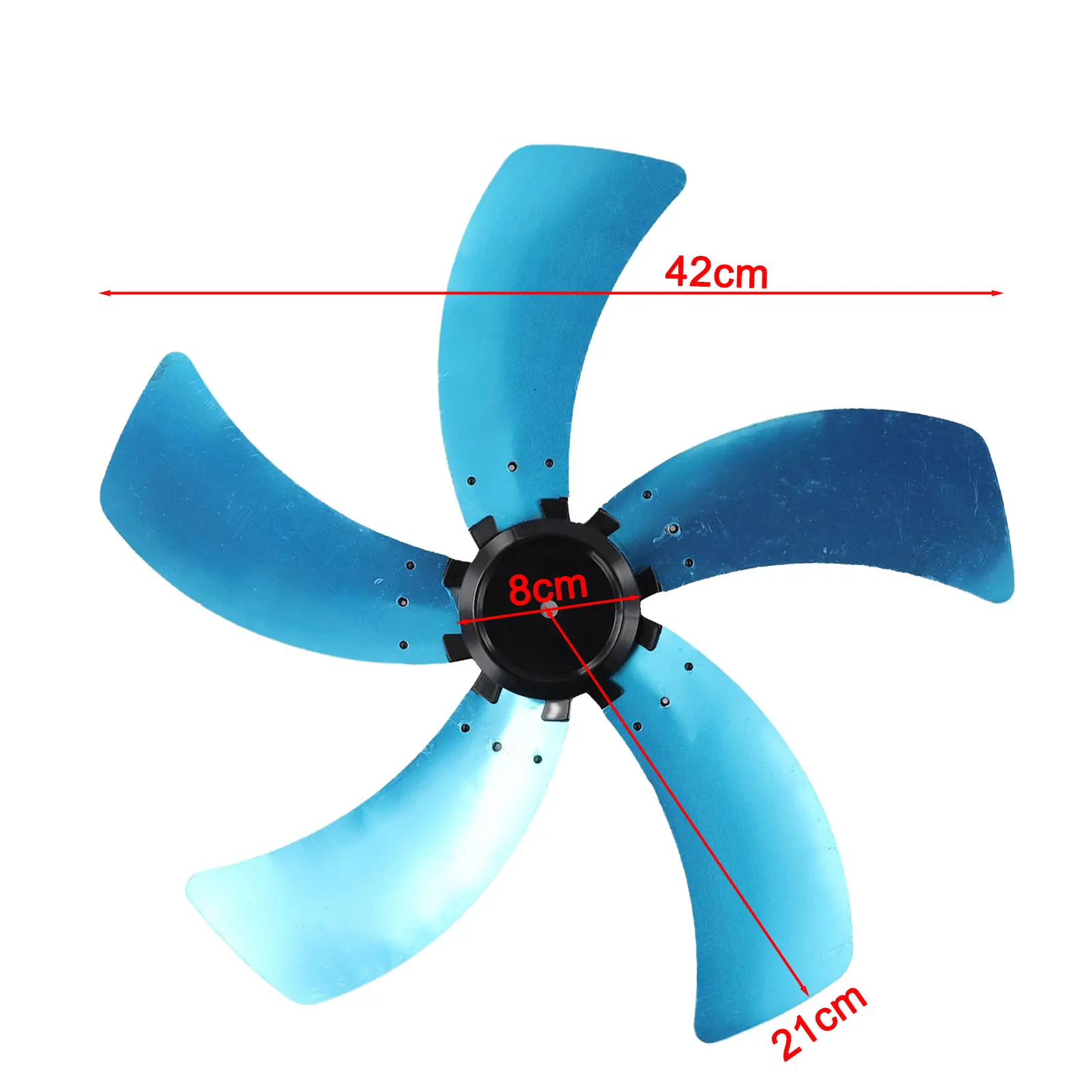 18 Inch Household Aluminum 5-blade Electric Fan Blade With Nut Cover Base For Table Stand Fanner General Accessories