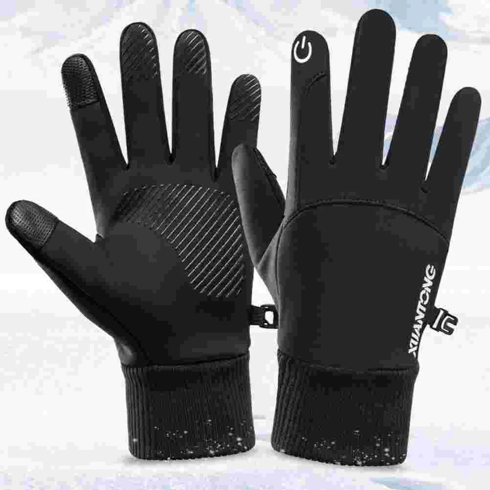 Gants d'équitation chauds imperméables pour hommes et femmes, mitaines d'équitation, couvre-mains coupe-vent, tissu résistant à l'usure, gril de sport, course à pied