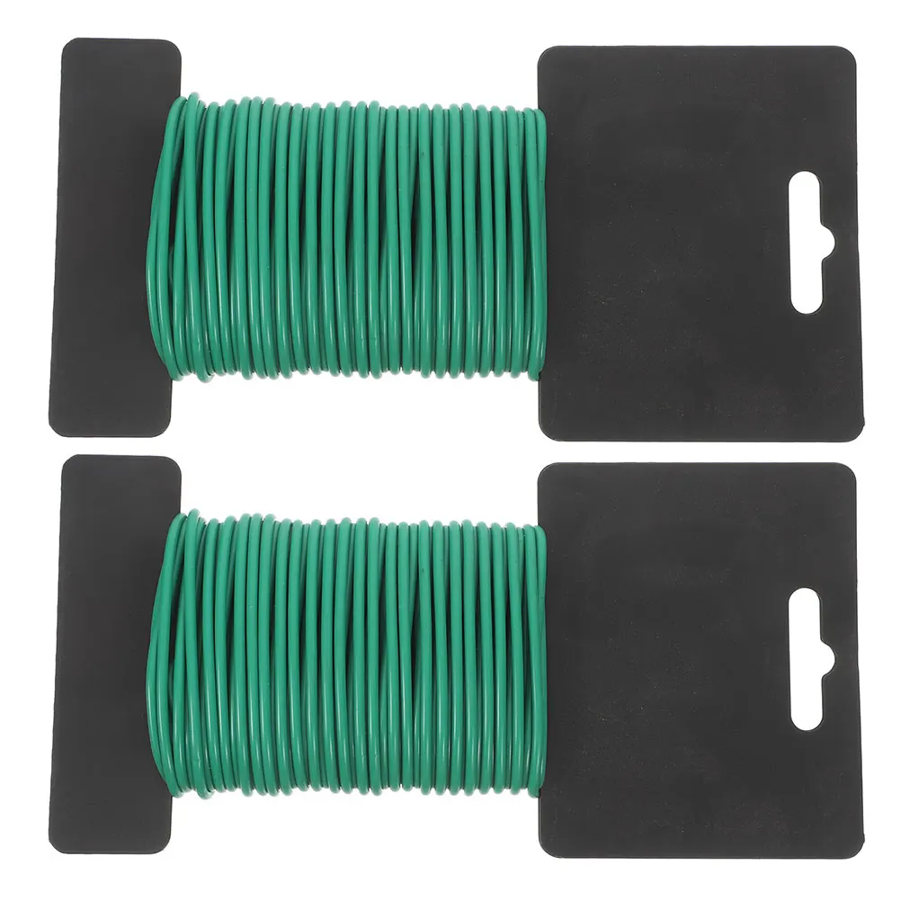 

2pcs Garden Tie Wire 2.5mm x 10m Soft Round TPR Durable Plant Support Flowers Roses Vegetables
