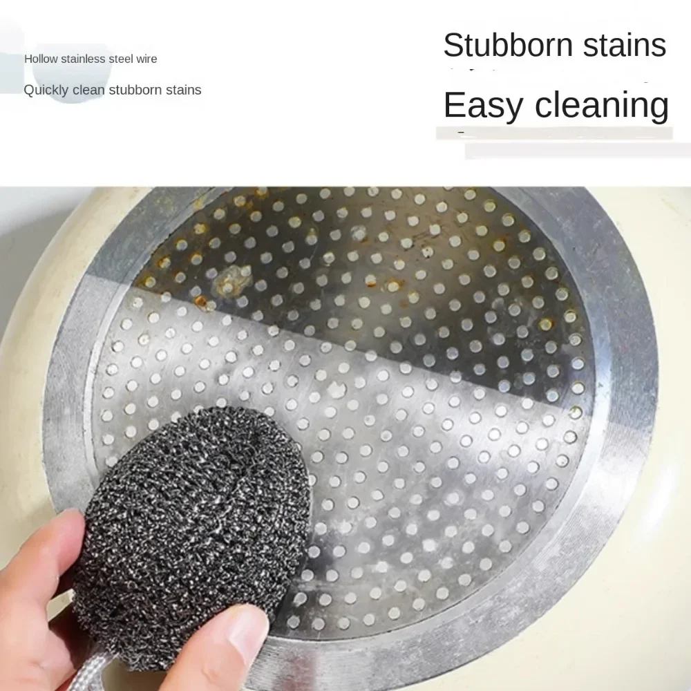 Can Hang Large Melon Steel Ball Stainless Steel Dishwashing Pot Brush Cleaning Kitchen Household Does Not Drop Wire Hanging Rope