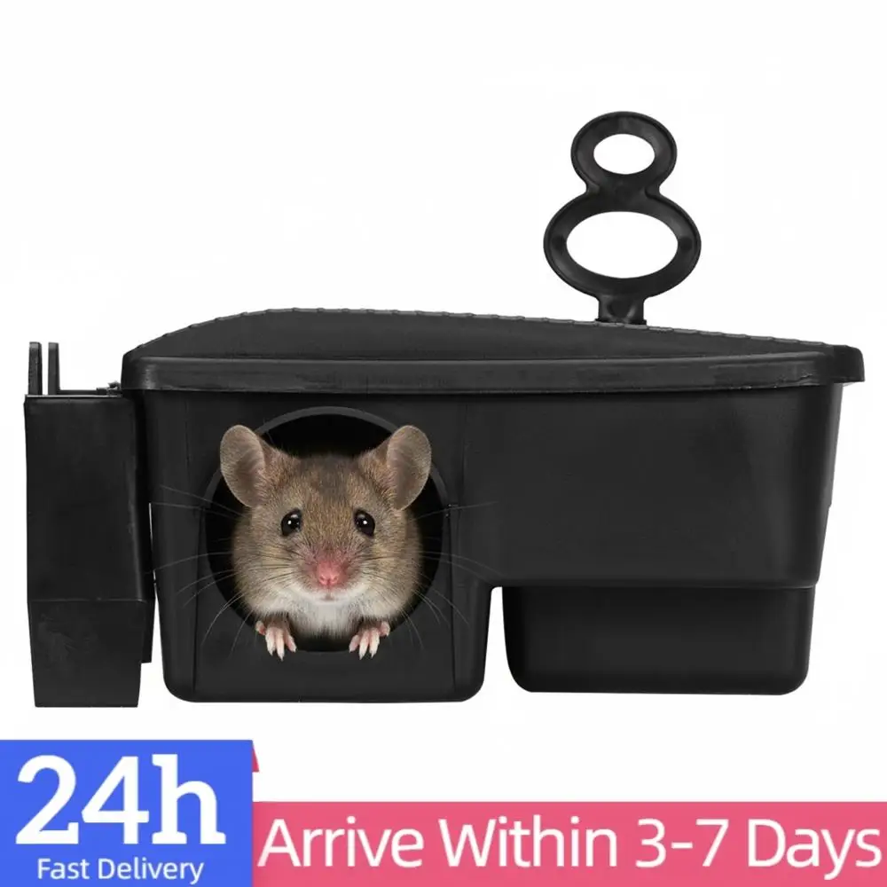 

50 Packs Rat Bait Station Rodent Trap with Key Heavy-Duty Outdoor Rat Bait Box for Keeping Pets and Children Safe