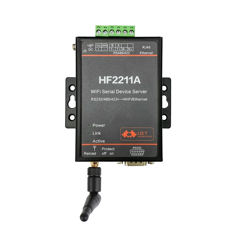 Módulo convertidor HF2211 Serial a WiFi RS232/RS485/RS422 A WiFi/Ethernet para transmisión de datos de automatización Industrial HF2211A