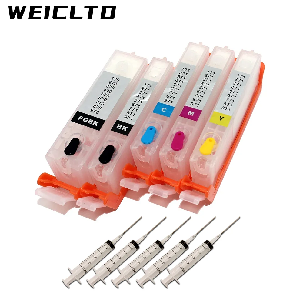 AUS PGI-670 CLI-671 Refill Ink Cartridge with Chip for Canon MG7760 MG7765 MG7766 MG6860 MG5760 MG6865 MG5765 TS6060 TS5060