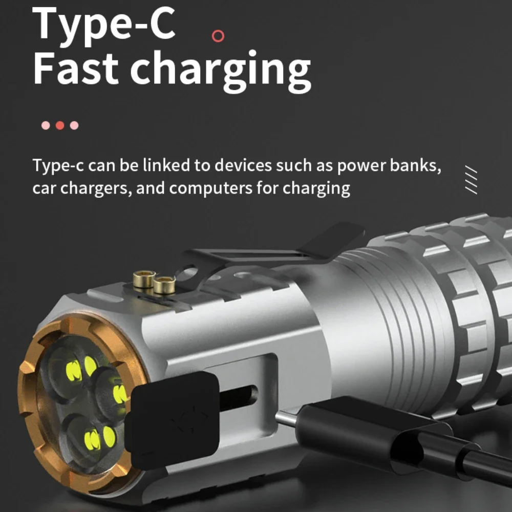 2025 New Mini Flashlight 18500 Ultra Powerful Led Torch 3 Core LED Mini Tactical Flashlight 30000 High Power Led Flashlight - Image 6