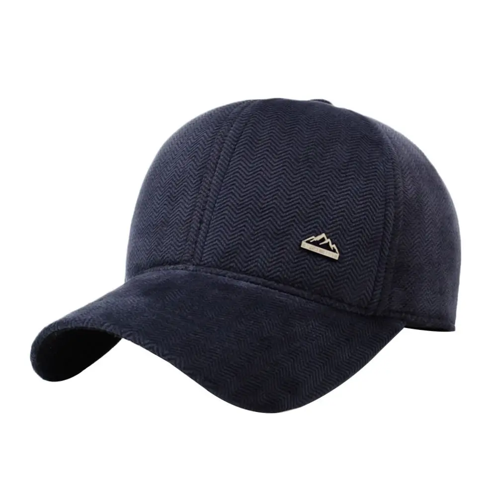 في الهواء الطلق مع غطاء للأذنين الرجال الشتاء قبعة سدادات حماية الأذن غطاء للأذنين الدافئة قبعة بيسبول يندبروف قبعات منفذها عادية للرجال