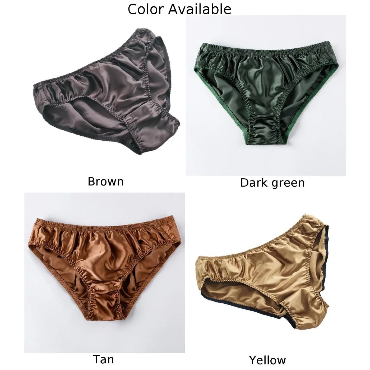 Men Solid Color Low Rise Silk Sexy Breathable Comfortable Soft  Seamless Triangle Brief Solid Color Seamless Stretch Underpants image 5