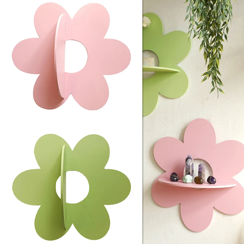 Dynamic Design Home Decor Office Decor Cute Wall Shelf Daisy Style Decor Excellent Craftsmanship Non-fading Paint