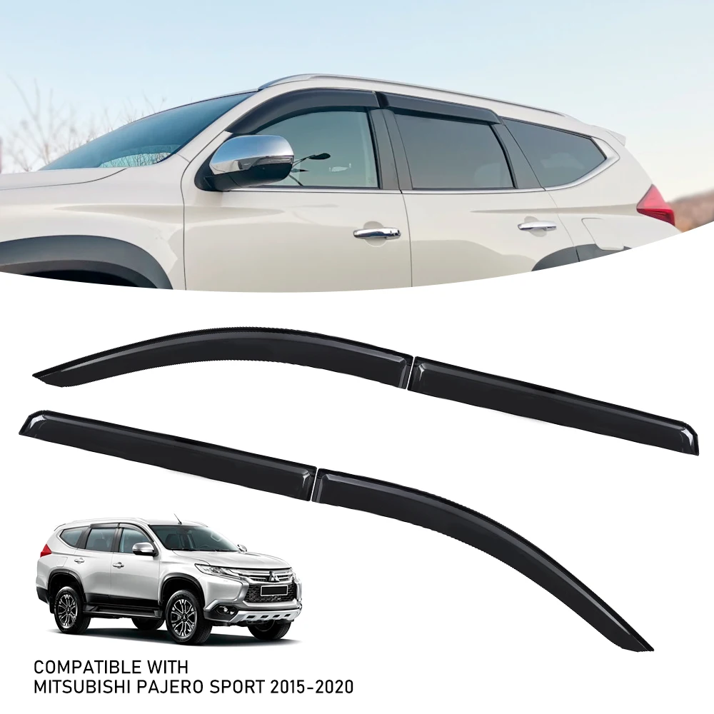 

Window Visor Weathershields Windows Deflectors for Mitsubishi Pajero Sport 2015 -2023 4X4 Car Accessories Sun Rain Guard