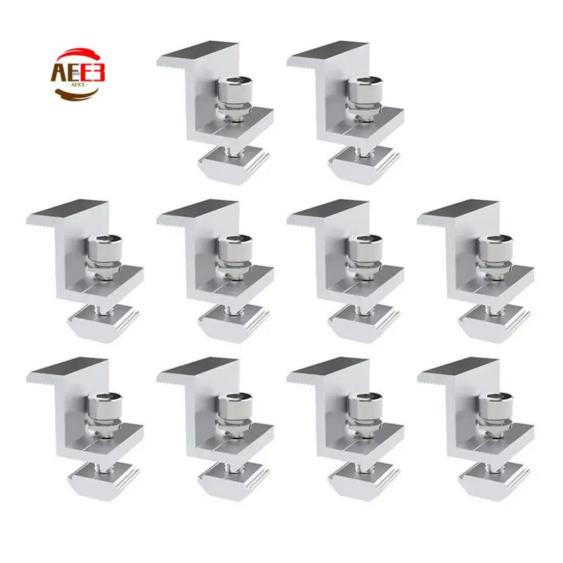 

AEE3-Регулируемый зажим для солнечной панели, монтажный зажим для фотоэлектрического кронштейна, концевой зажим для солнечной панели, 30 мм для крепления солнечной панели, прочный, легко устанавливается