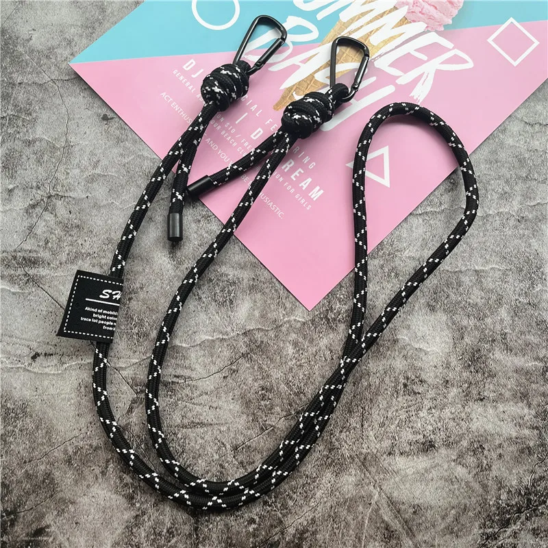 Strips Metal Keyring Lanyard Contrast Color Landyard Trousers Decoration Strap Backpack Pendant Rope Premium Keychain Strap