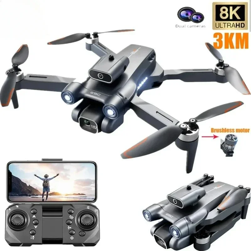 New S1S Mini Drone Caméra 8K Professional Brushless Motor Dron Obstacle Avoidance HD Dual Camera Foldable Quadcopter Toys