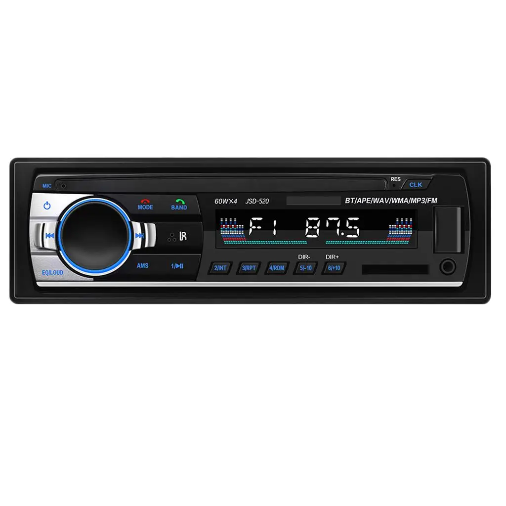 Bluetooth Car Radio Radio Mp3 Player FM TF USB AUX in The Indent JSD-520