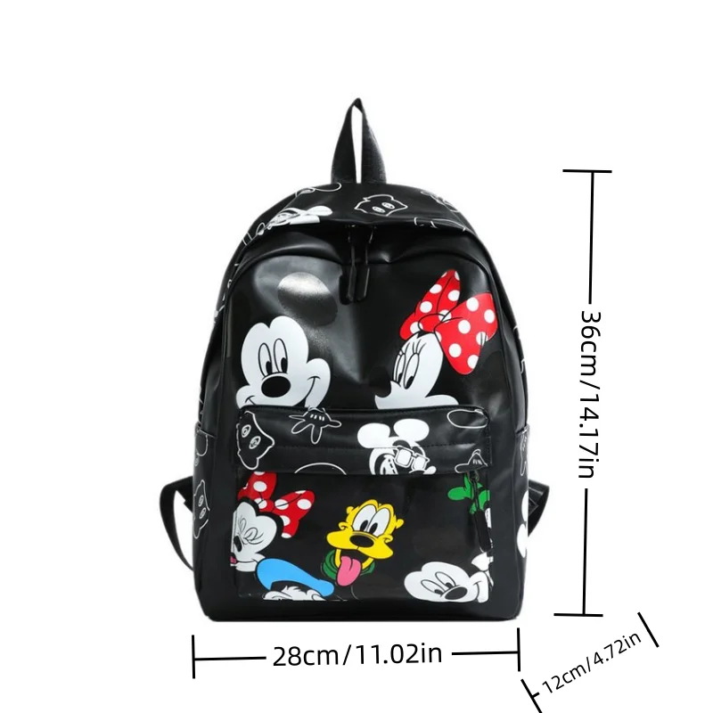 Cute cartoon disney mickey mouse minnie mouse backpack girls birthday gift trave backpack women girls bag 36cm small backpack