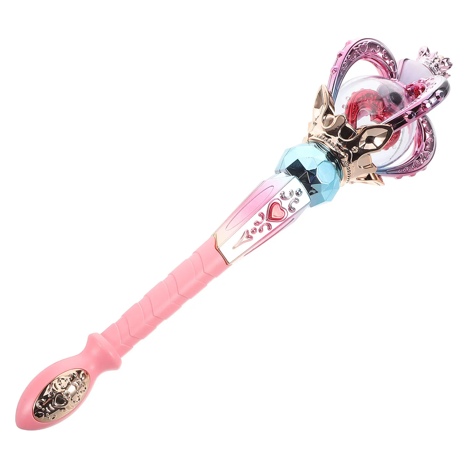 Light Up Musical Fairy Wand Rotating Design Birthday Party Cosplay Stage Performance Pretend Play Glowing Wand for Kids Girls